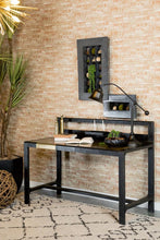 Load image into Gallery viewer, Purston Writing Desk With Hidden Storage Black And Brass