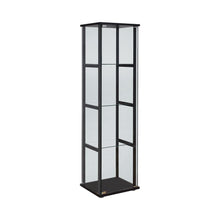 Load image into Gallery viewer, 4-shelf Glass Curio Cabinet Black And Clear