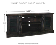Load image into Gallery viewer, Mallacar - Black - XL TV Stand w/Fireplace Option