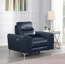 Load image into Gallery viewer, Largo Motion Collection - Ink Blue Velvet - Largo Upholstered Power Recliner Ink Blue