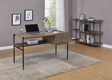 Load image into Gallery viewer, Lawtey Collection - Lawtey 2-drawer Writing Desk With Outlet Aged Walnut
