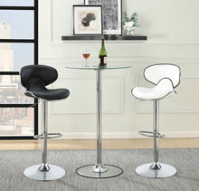 Load image into Gallery viewer, Rec Room/ Bar Tables: Chrome/glass - Led Bar Table Chrome And Clear