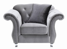 Load image into Gallery viewer, Silver - Frostine Button Tufted Chair Silver