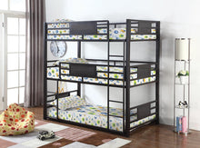 Load image into Gallery viewer, Rogen Triple Bunk Bed - Rogen Twin Triple Bunk Bed Dark Bronze