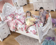 Load image into Gallery viewer, Exquisite - White - 4 Pc. - Dresser, French Style Mirror, Full Poster Bed