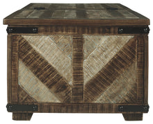 Load image into Gallery viewer, Cordayne - Rustic Brown - COCKTAIL TABLE WITH STORAGE