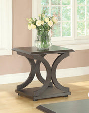 Load image into Gallery viewer, Living Room: Wood Top Occasional Tables - C-shaped Base End Table Cappuccino