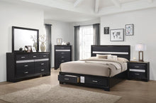 Load image into Gallery viewer, Miranda Collection - Miranda California King 2-drawer Storage Bed Black