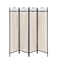 Load image into Gallery viewer, Beige - 4-panel Folding Screen Beige And Black