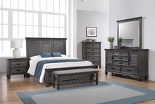 Load image into Gallery viewer, Franco Collection - Brown - Franco Upholstered Bench With Slatted Shelf Weathered Sage