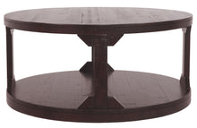 Load image into Gallery viewer, Rogness - Rustic Brown - Round Cocktail Table