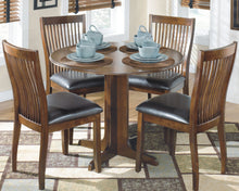 Load image into Gallery viewer, Stuman - Medium Brown - Round DRM Drop Leaf Table