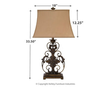 Load image into Gallery viewer, Sallee - Gold Finish - Poly Table Lamp (1/CN)