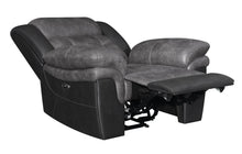 Load image into Gallery viewer, Charcoal / Black - Saybrook Tufted Cushion Power Recliner Charcoal And Black
