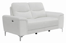 Load image into Gallery viewer, Largo Motion Collection - White - Largo Upholstered Power Loveseat White