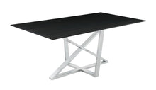 Load image into Gallery viewer, Neveen Rectangular X-cross Dining Table Black And Chrome