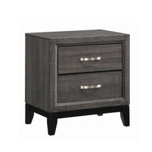 Load image into Gallery viewer, Watson 2-drawer Nightstand Grey Oak And Black