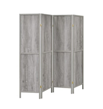 Load image into Gallery viewer, 4-panel Folding Screen Grey Driftwood