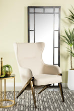 Load image into Gallery viewer, Cream - Upholstered Accent Chair Cream And Bronze