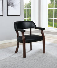 Load image into Gallery viewer, Home Office : Chairs - Black - Upholstered Office Chair With Nailhead Trim Black