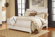 Load image into Gallery viewer, Willowton - Whitewash - King Sleigh Bed