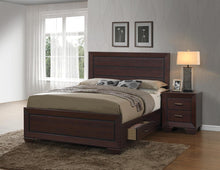 Load image into Gallery viewer, Fenbrook Collection - Kauffman California King Storage Bed Dark Cocoa