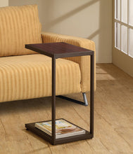 Load image into Gallery viewer, Rectangular Accent Table With Bottom Shelf Brown