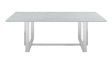 Load image into Gallery viewer, Annika Rectangular Glass Top Dining Table White And Chrome