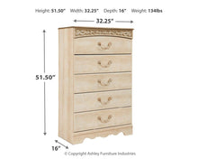 Load image into Gallery viewer, Catalina - Antique White - Five Drawer Chest