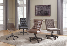 Load image into Gallery viewer, Office Chair Program - Brown - Home Office Swivel Desk Chair