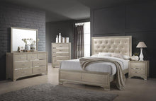 Load image into Gallery viewer, Champagne Gold - Beaumont Upholstered Queen Bed Champagne
