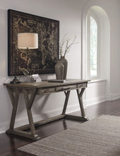 Load image into Gallery viewer, Luxenford - Grayish Brown - 2 Pc. - Large Leg Desk, Swivel Desk Chair