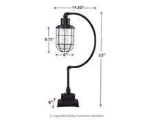 Load image into Gallery viewer, Jae - Antique Black - Metal Desk Lamp (1/CN)
