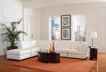 Load image into Gallery viewer, Quinn Sectional - White - Quinn Tufted Back Armless Chair White