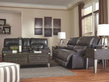 Load image into Gallery viewer, McCaskill - Gray - DBL Rec Loveseat w/Console