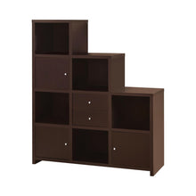 Load image into Gallery viewer, Home Office : Bookcases - Bookcase With Cube Storage Compartments Cappuccino
