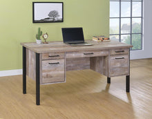 Load image into Gallery viewer, Samson Collection - Samson 4-drawer Office Desk Weathered Oak