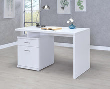 Load image into Gallery viewer, Irving Collection - Irving 2-drawer Office Desk With Cabinet White