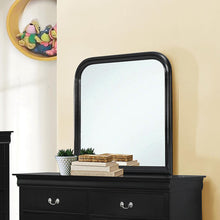 Load image into Gallery viewer, Louis Philippe Collection - Louis Philippe Black Square Dresser Mirror With Rounded Edges