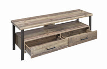 Load image into Gallery viewer, 59" 2-drawer Tv Console Weathered Pine