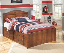 Load image into Gallery viewer, Barchan - Medium Brown - Twin Panel Bed with Trundle