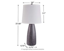 Load image into Gallery viewer, Shavontae - Gray - Poly Table Lamp (2/CN)