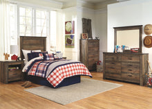 Load image into Gallery viewer, Trinell - Brown - 3 Pc. - Dresser, Mirror, Twin Panel Headboard