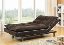 Load image into Gallery viewer, Living Room : Sofa Beds - Brown - Lennon Cushion Sofa Bed Brown And Chrome