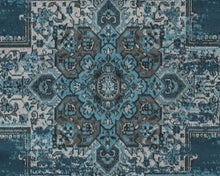 Load image into Gallery viewer, Moore - Blue/Brown/Gray - Large Rug