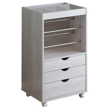 Load image into Gallery viewer, 3-drawer Storage Cabinet With Caters White Oak
