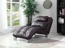 Load image into Gallery viewer, Accents : Chaises - Dark Brown - Dilleston Upholstered Chaise Brown