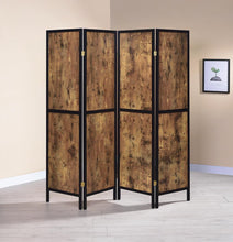 Load image into Gallery viewer, 4-panel Folding Screen Antique Nutmeg And Black