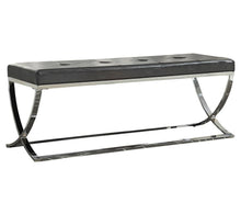 Load image into Gallery viewer, Black - Contemporary Chrome Bench