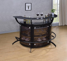 Load image into Gallery viewer, 3-bottle Wine Rack Bar Unit Smoked And Black